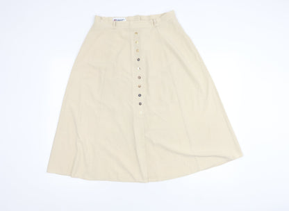 Damart Women's Beige A-Line Midi Skirt Size 14