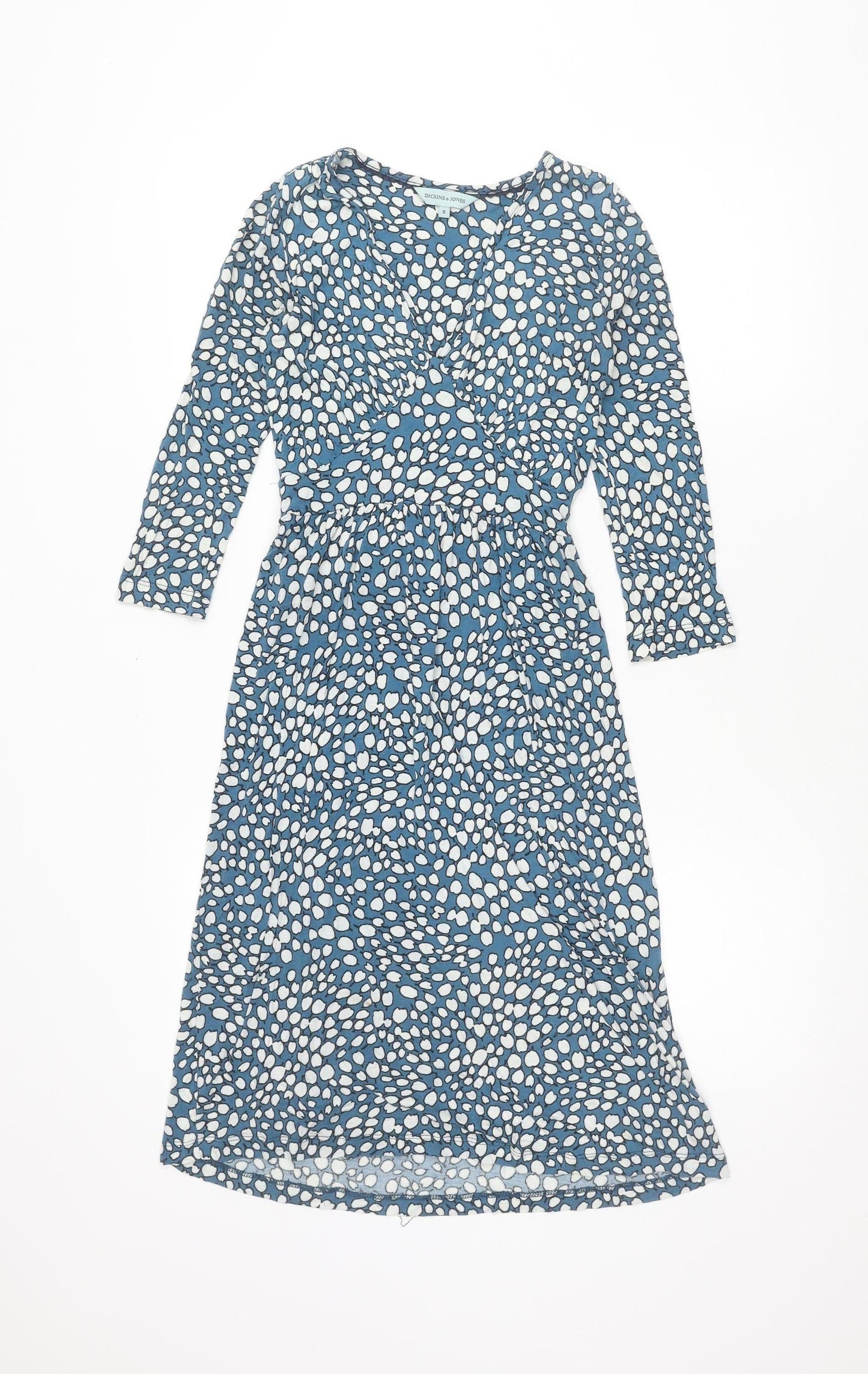 Dickins & Jones Women's Blue Dress Size 8 Long Sleeve