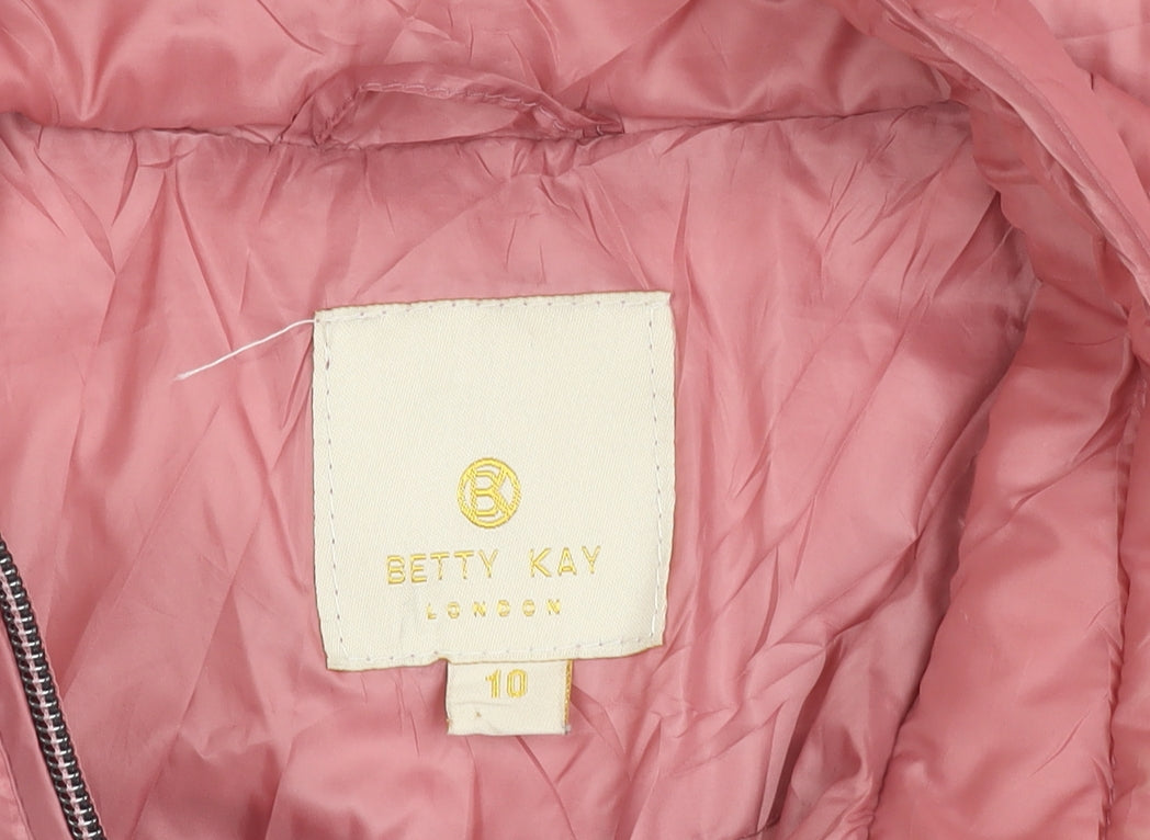 Womens UK Size 10 Betty Kay Pink Puffer Jacket