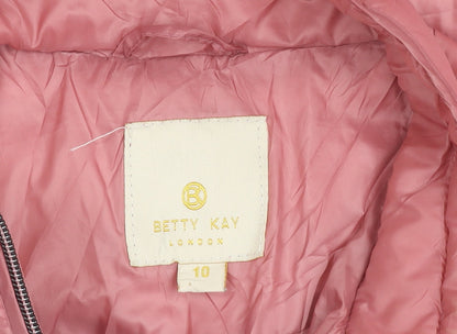 Womens UK Size 10 Betty Kay Pink Puffer Jacket