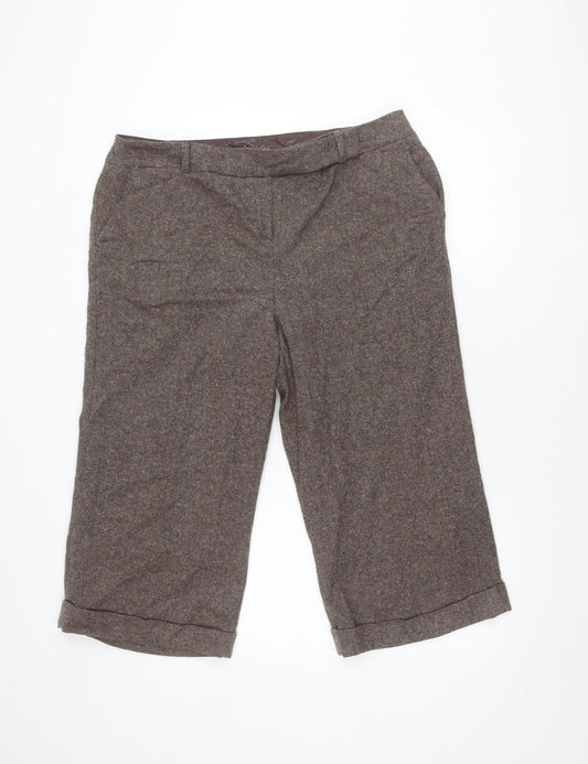 Womens UK Size 18 Wallis  Cropped Brown Trousers