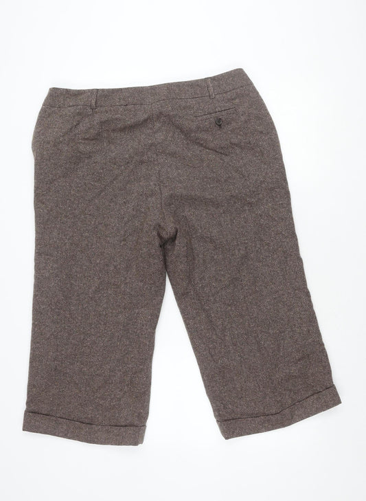 Womens UK Size 18 Wallis  Cropped Brown Trousers