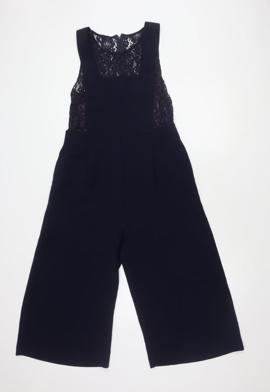 Jaspal Women's Blue Lace Jumpsuit M Formal Evening