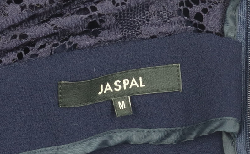 Jaspal Women's Blue Lace Jumpsuit M Formal Evening