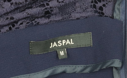 Jaspal Women's Blue Lace Jumpsuit M Formal Evening