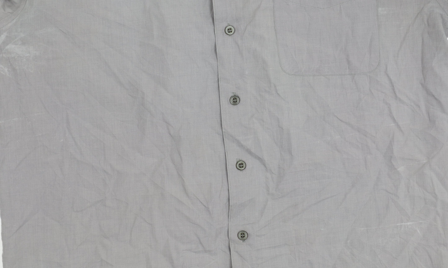 J. Cavelli Men's Grey Long Sleeve Button-Up Shirt M