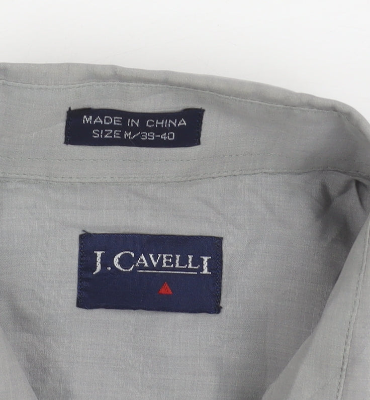 J. Cavelli Men's Grey Long Sleeve Button-Up Shirt M