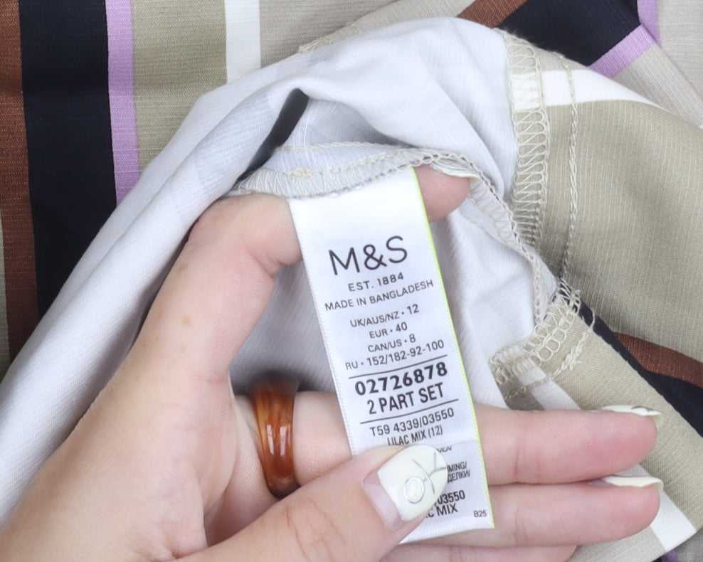 Marks and Spencer Multicoloured Striped Size 12 Set