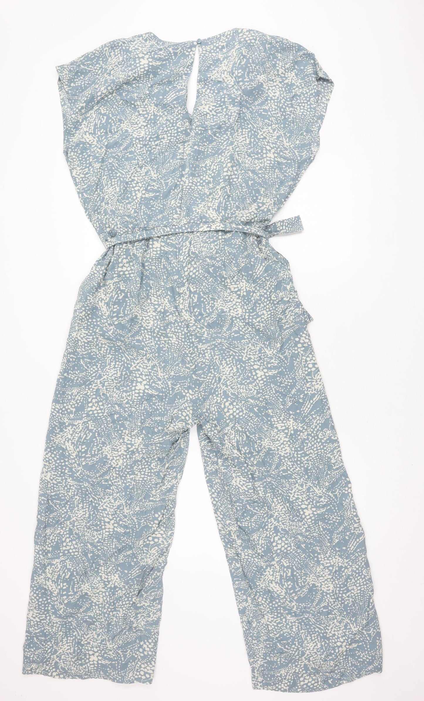 b.young Blue Women’s Jumpsuit UK 10 Geo Wide-Leg