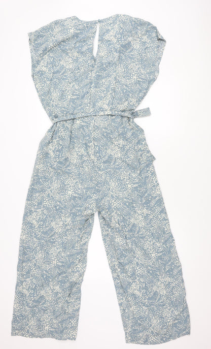 b.young Blue Women’s Jumpsuit UK 10 Geo Wide-Leg