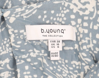 b.young Blue Women’s Jumpsuit UK 10 Geo Wide-Leg