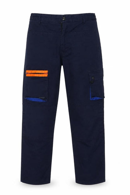 Front view of Delta Plus Cargo Trousers L Blue unisex adults workwear