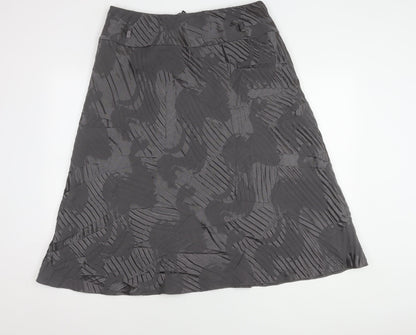 David Emanuel Women's Grey A-Line Midi Skirt Size 16