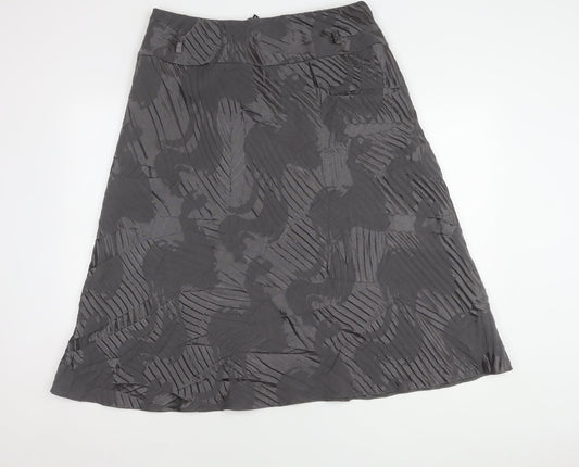 David Emanuel Women's Grey A-Line Midi Skirt Size 16