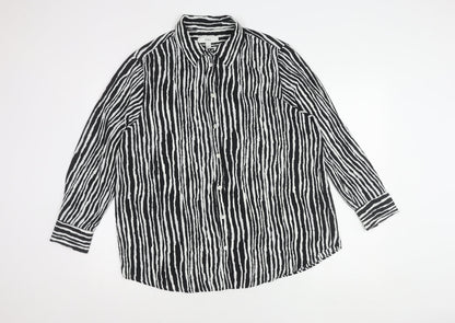 Womens UK Size 14 Marks and Spencer Black  Button-Up