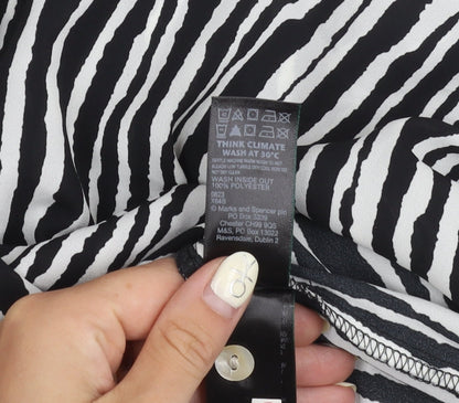 Womens UK Size 14 Marks and Spencer Black  Button-Up