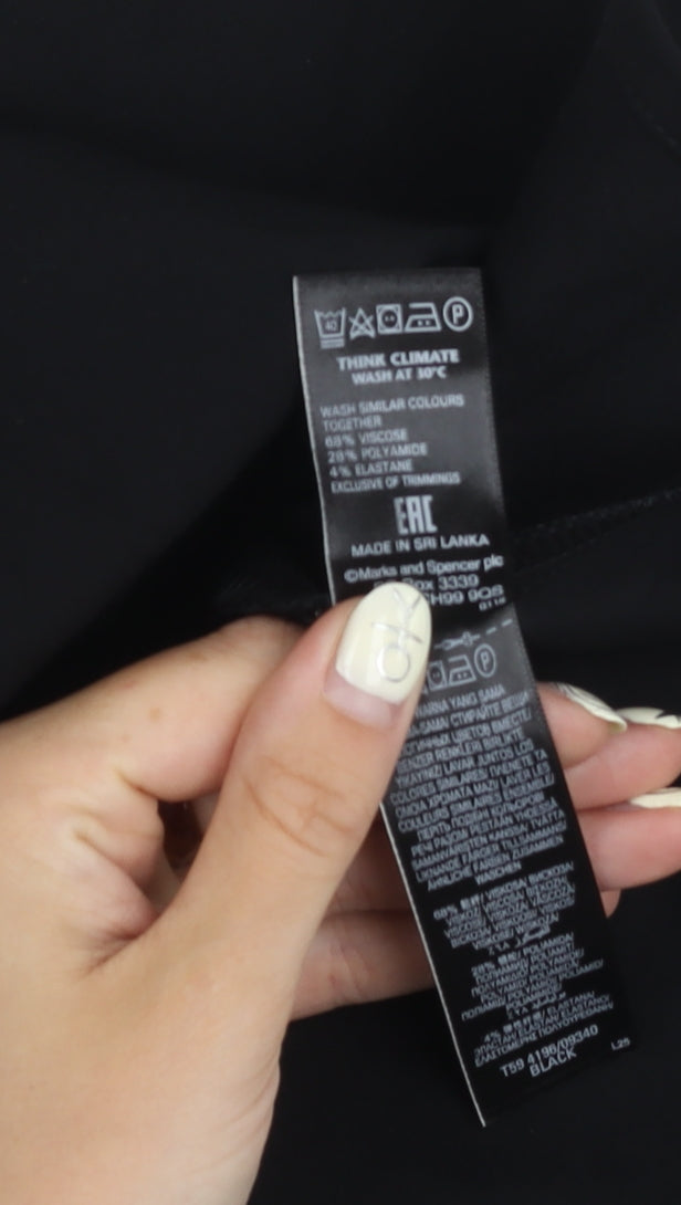 Marks & Spencer Women's Black Trumpet Skirt Size 12