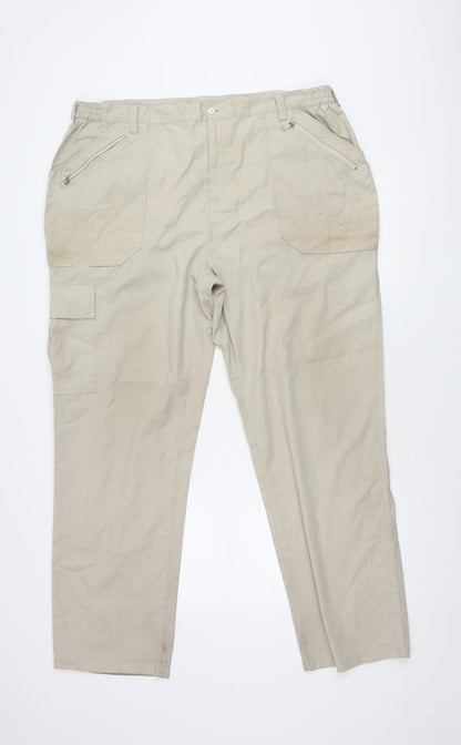 Unisex Adultss UK Size 42 Cotton Traders   Beige Trousers