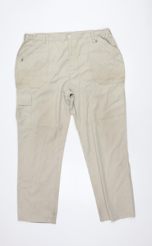 Unisex Adultss UK Size 42 Cotton Traders   Beige Trousers
