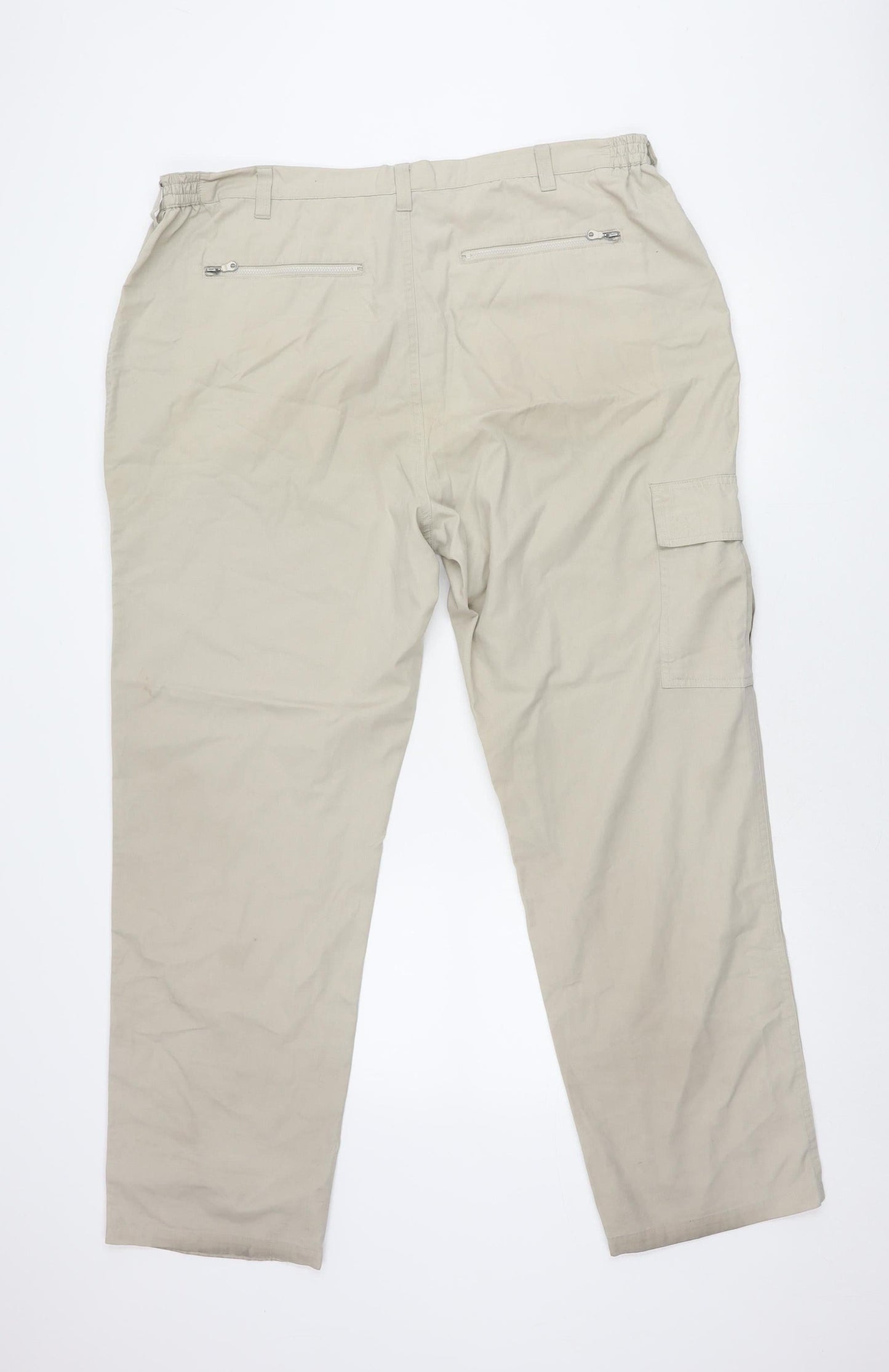 Unisex Adultss UK Size 42 Cotton Traders   Beige Trousers