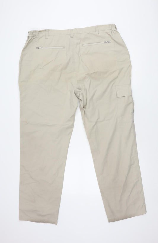 Unisex Adultss UK Size 42 Cotton Traders   Beige Trousers