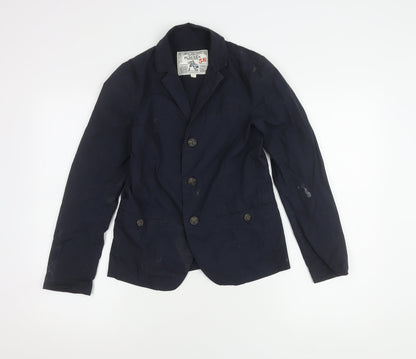 Player N. Unisex Blue Cotton Blazer S