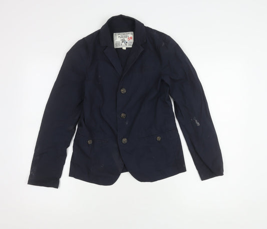 Player N. Unisex Blue Cotton Blazer S