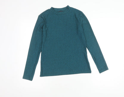 Womens UK Size 8 Marks and Spencer Green Basic T-Shirt