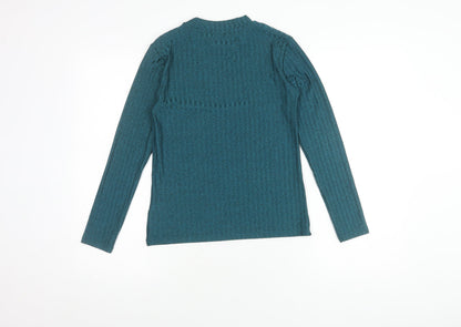 Womens UK Size 8 Marks and Spencer Green Basic T-Shirt