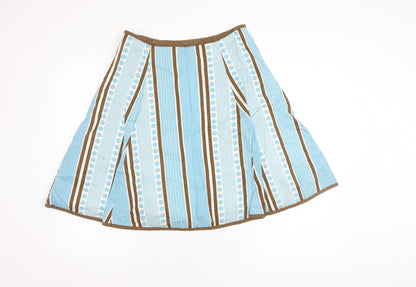 Boden Women's Multicoloured Skirt, UK 12, Striped Cotton
