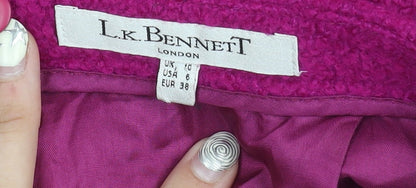 L.K. Bennett Women's Purple Knee-Length Pencil Skirt, Size 10