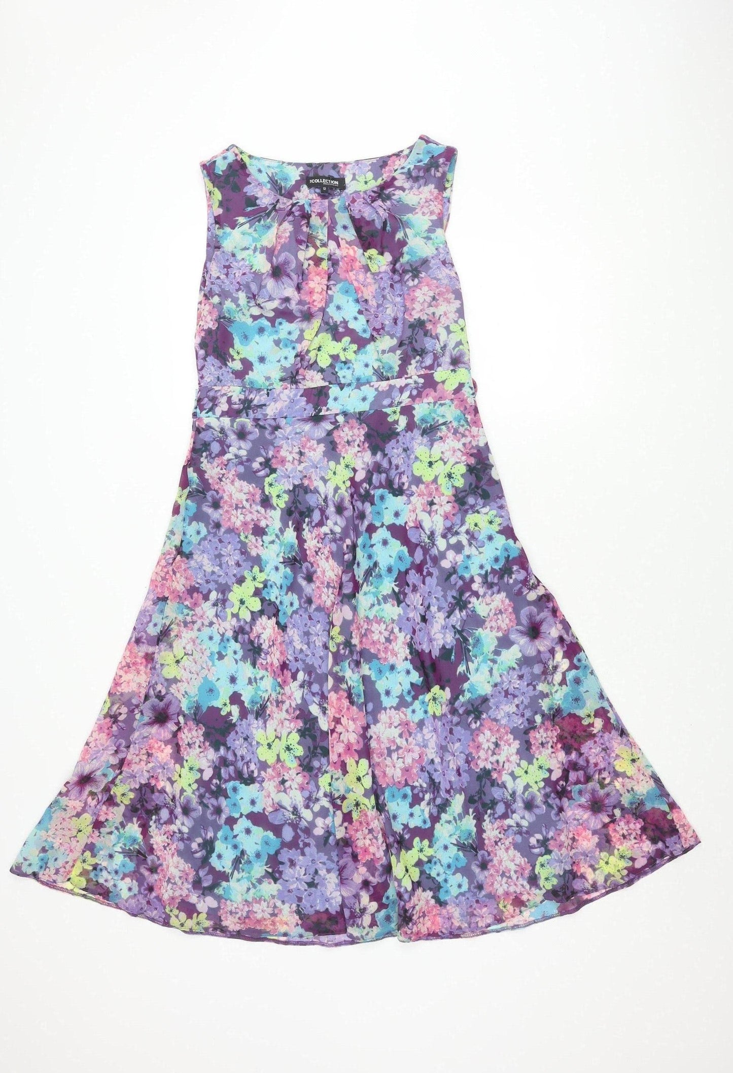 Debenhams Women's Multicoloured Floral Dress Size 12