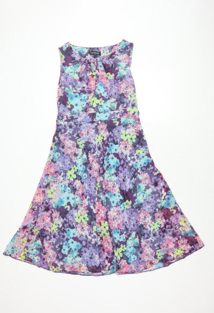 Debenhams Women's Multicoloured Floral Dress Size 12
