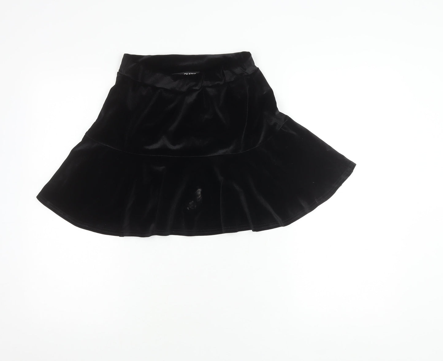 Womens UK Size 10 Quiz A-Line Velvet Skirt