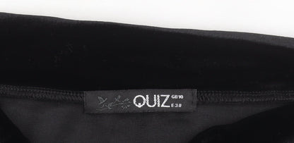 Womens UK Size 10 Quiz A-Line Velvet Skirt