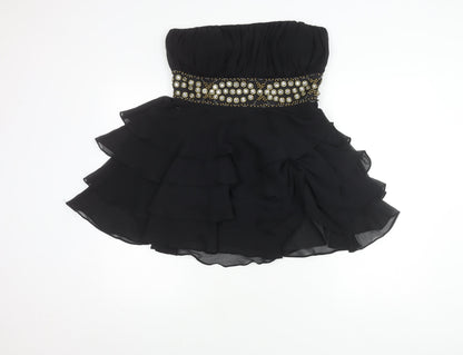 Love Label Black Strapless Party Dress - Size 12