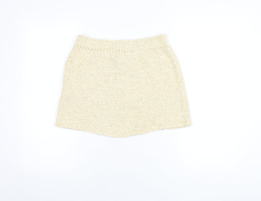 H&M Women's Beige Mini Skirt S