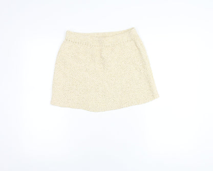 H&M Women's Beige Mini Skirt S