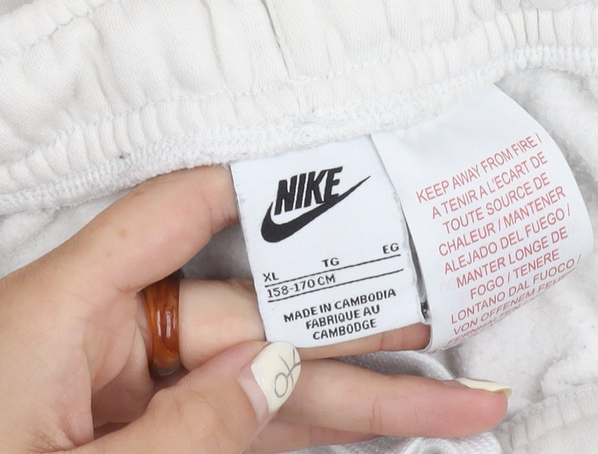 Nike Boys White XL Track Pants for Activewear