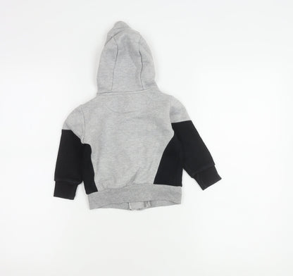 Firetrap Boys Grey Jacket, 12-18 Months, Logo Hoodie, Zip