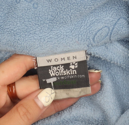 Womens UK Size M Jack Wolfskin Blue Full Zip Sweatshirt
