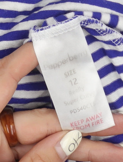 Pepperberry Women’s Multicoloured Striped A-Line Dress