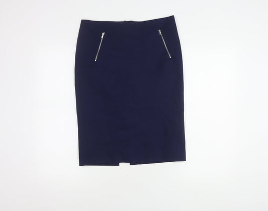 Marks and Spencer Women's Blue Pencil Skirt, Size 12