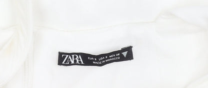 Zara Womens White S Pencil Dress Party Sleeveless