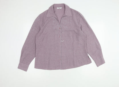 Womens UK Size 16 Berketex Purple  Blouse