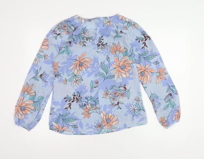 Bonmarché Women's Blue Floral Blouse Size 10