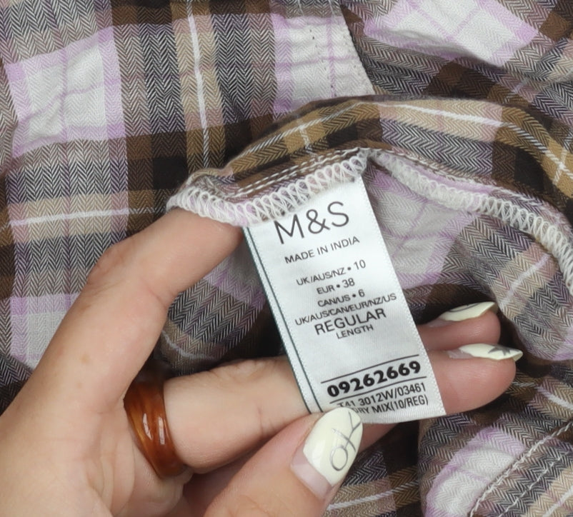 Womens UK Size 10 Marks and Spencer Multicoloured  Button-Up