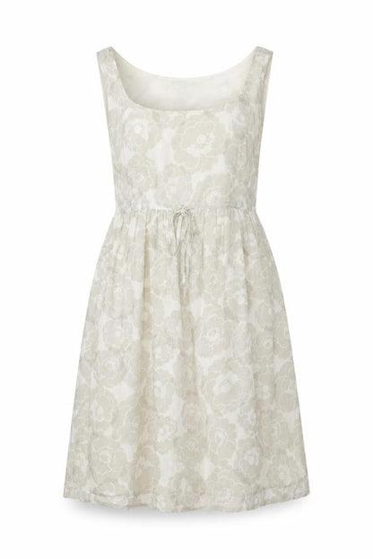Gap Women's Ivory Floral Linen Dress, Size 12, Sleeveless