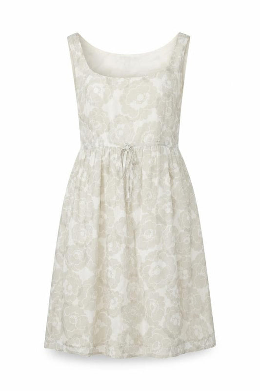 Gap Women's Ivory Floral Linen Dress, Size 12, Sleeveless