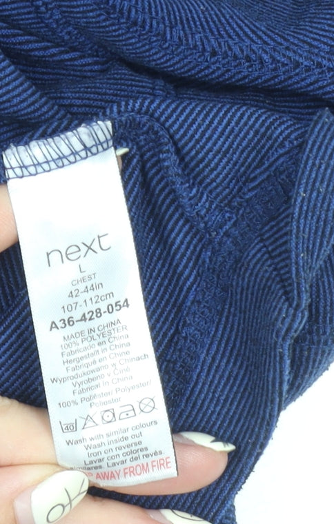 Mens UK Size L NEXT Blue Pullover Sweatshirt